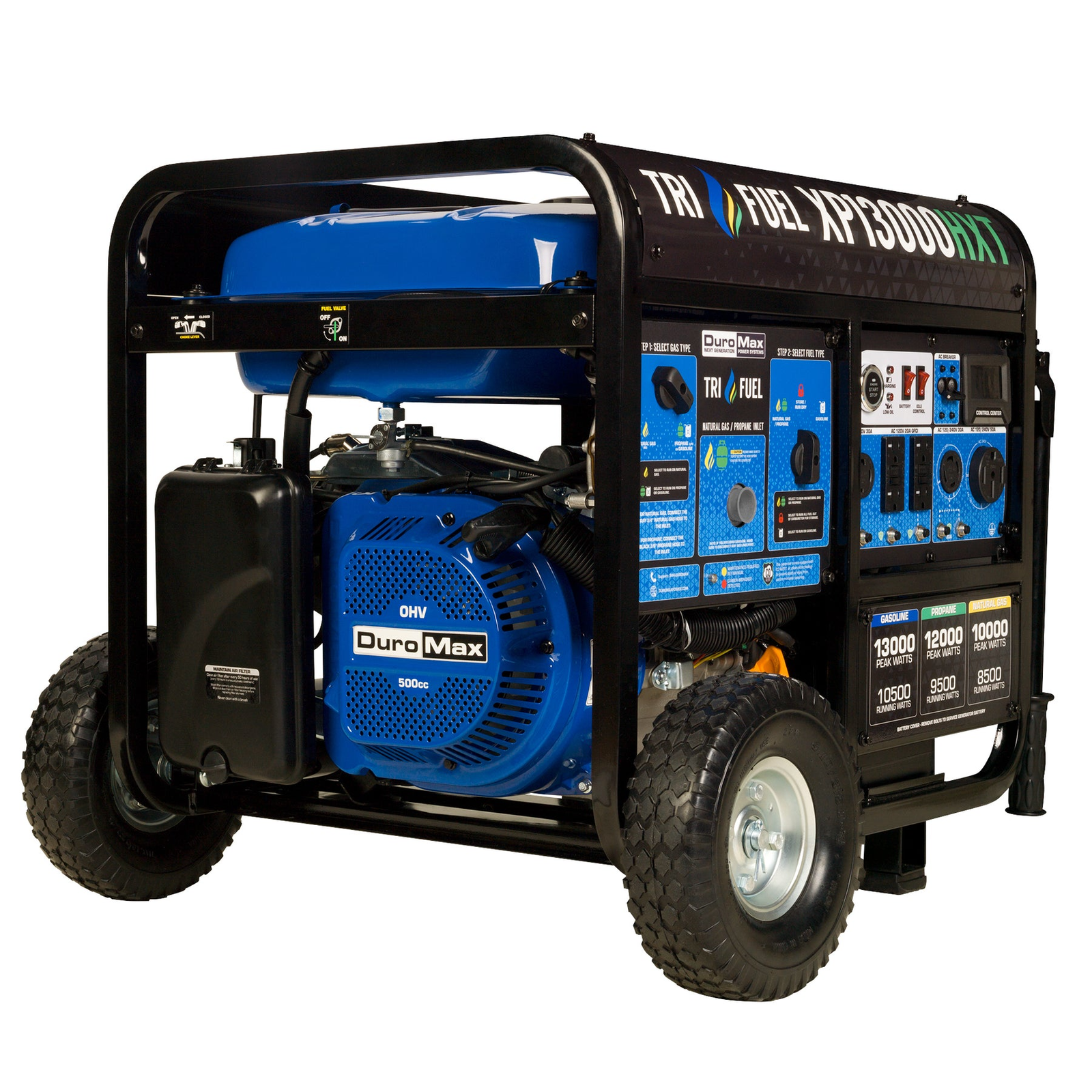 laitm-product-43-image-1 DuroMax XP13000HXT 13,000 Watt Electric Start Tri-Fuel Portable Generator w/ CO Alert - Image 1