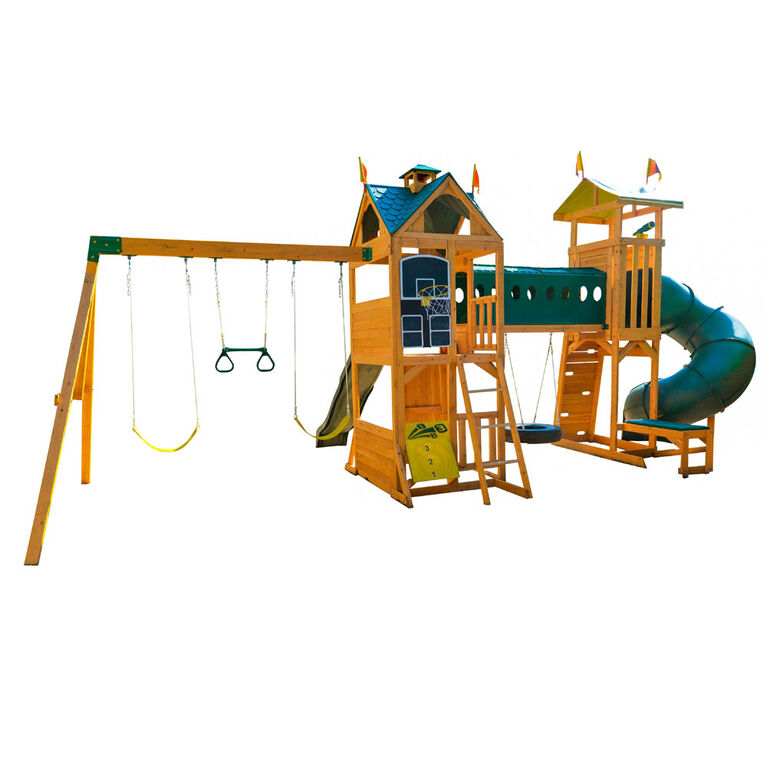 laitm-product-52-image-1 KidKraft Mockingbird View Wooden Swing Set / Playset with Tower, Hoop, Tunnel, and Tire Swing - Image 1
