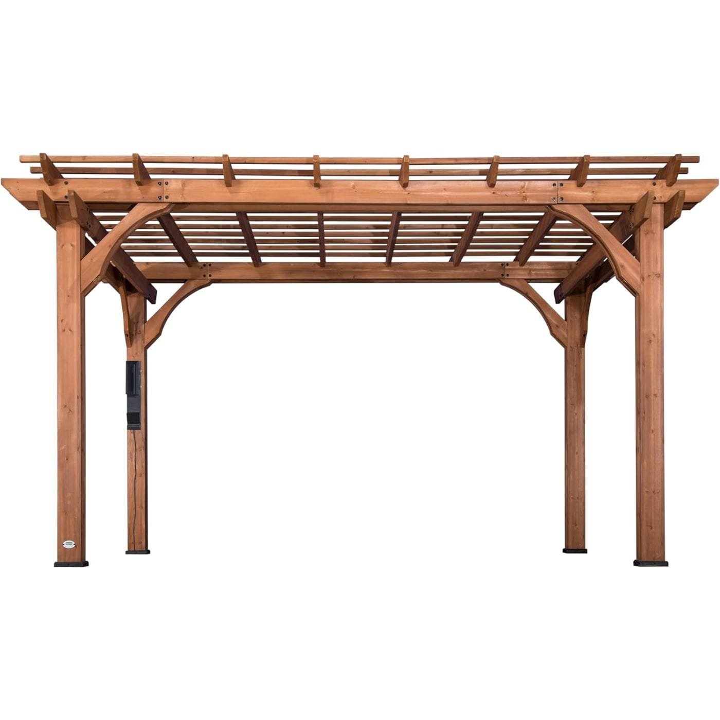 laitmm-product-154-image-1 Backyard Discovery 14' X 10' Somerville Pergola W/ Electric - Dark Walnut DIY - Image 1