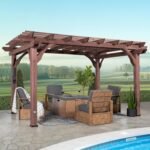 Backyard Discovery 14' X 10' Somerville Pergola W/ Electric - Dark Walnut DIY - Image 2