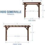 Backyard Discovery 14' X 10' Somerville Pergola W/ Electric - Dark Walnut DIY - Image 3