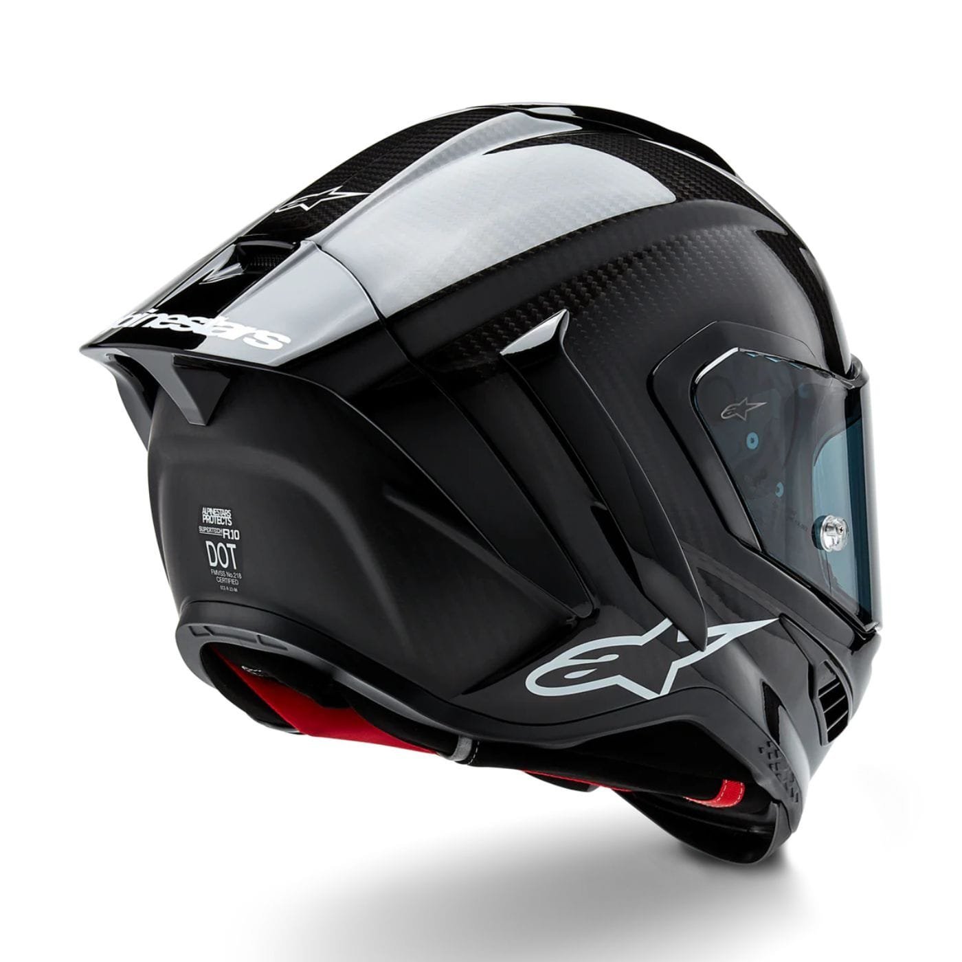 ltm-product-130-image-1 Alpinestars Supertech R10 Element ECE 06 / FIM Full Face Helmet Gloss Black / Carbon / Silver - Image 1