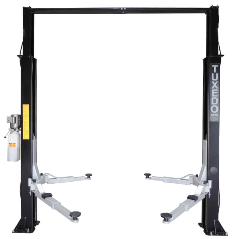 ltm-product-178-image-1 Asymmetric 2 Post Car Lift Clear Floor 9,000 lbs. Capacity Heavy Duty in Black - Image 1