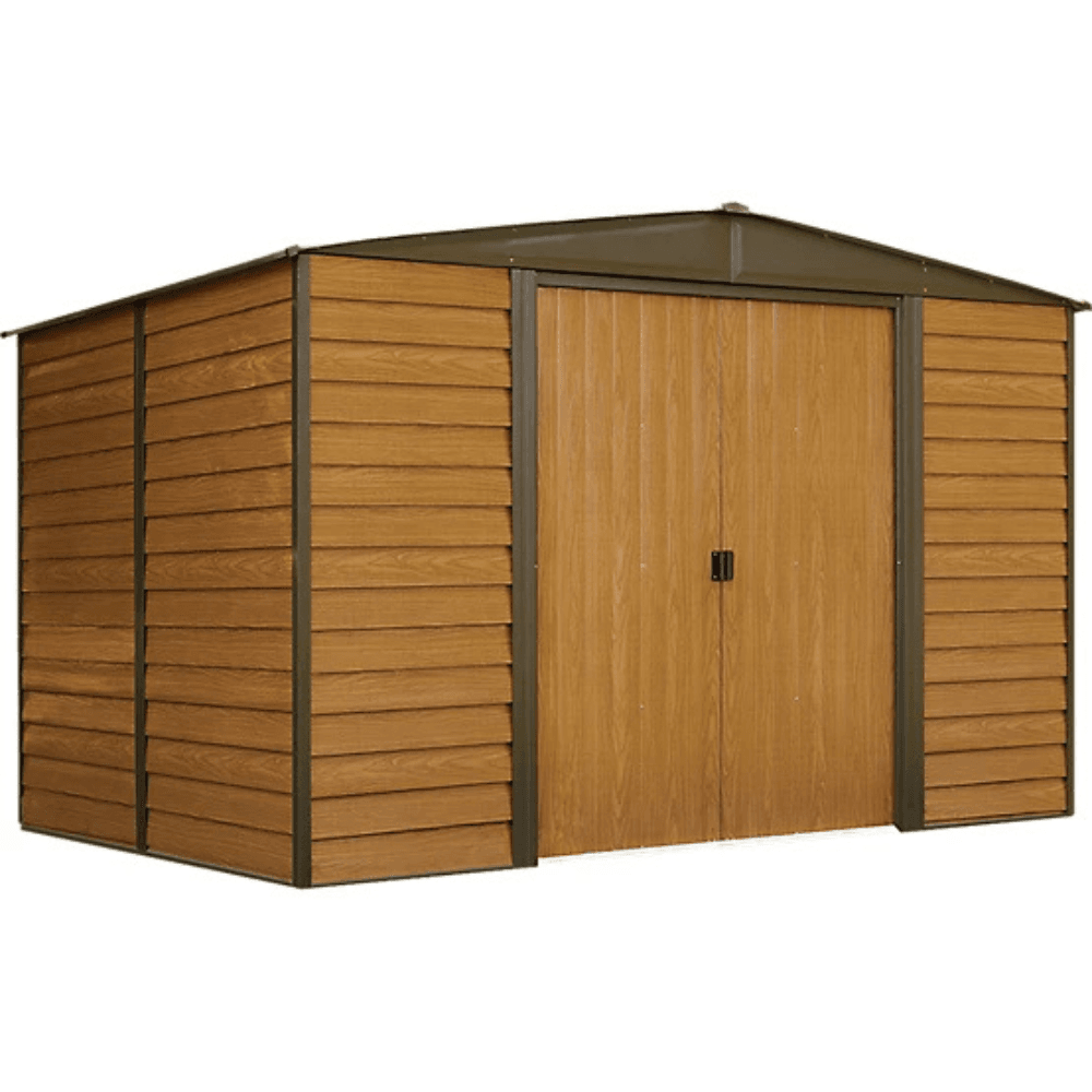 ltm-product-230-image-1 Arrow 10 ft. x 8 ft. Woodridge Shed – Durable Metal Storage with Woodgrain Finish - Image 1