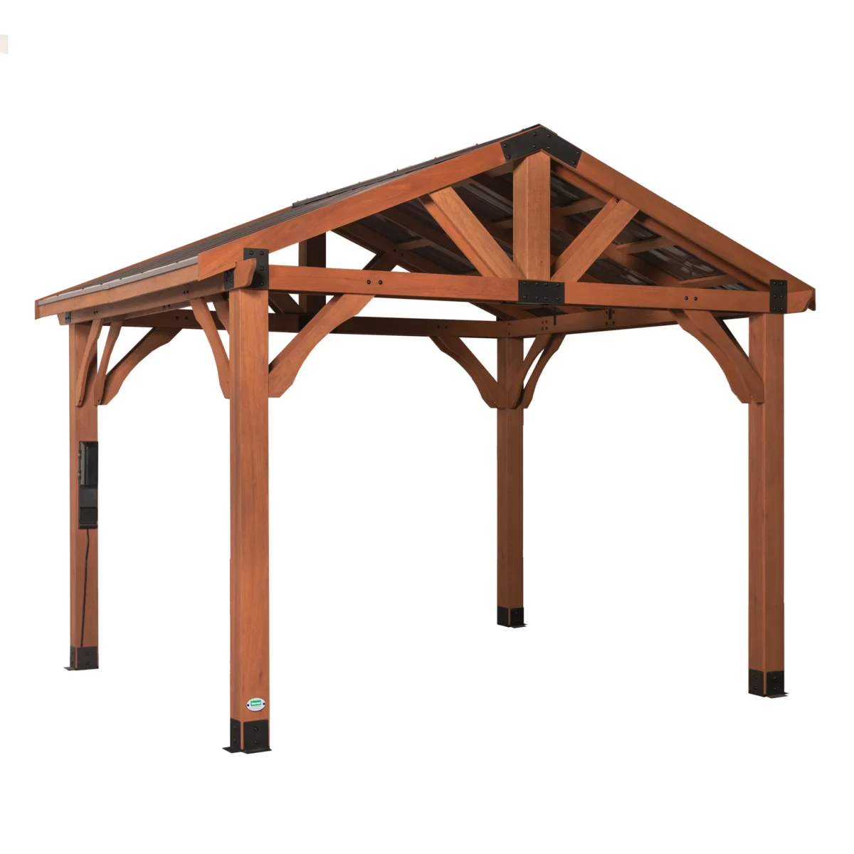 ltm-product-287-image-1 Backyard Discovery Brookdale 12 x 10 All Cedar Wooden Gazebo - Image 1