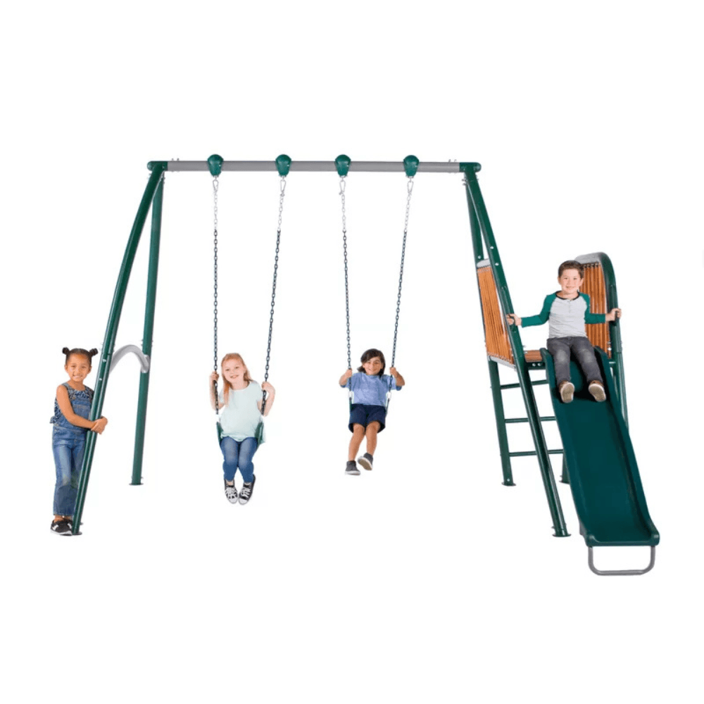 ltm-product-64-image-1 Sportspower Alta Oaks 10′ Heavy Duty Swing Set with Lifetime Warranty on 6′ Double Wall Slide - Image 1