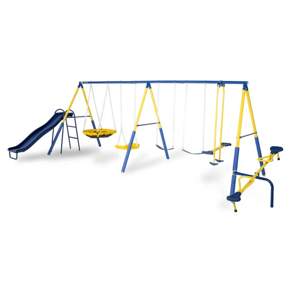 ltm-product-77-image-1 Sportspower Super 10 Metal Swing Set with Lifetime Warranty on Blow Molded Slide - Image 1